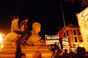 La manifestación comenzó en la Plaza de España y finalizó en la Plaza Juan Carlos I. Lluc Guasp